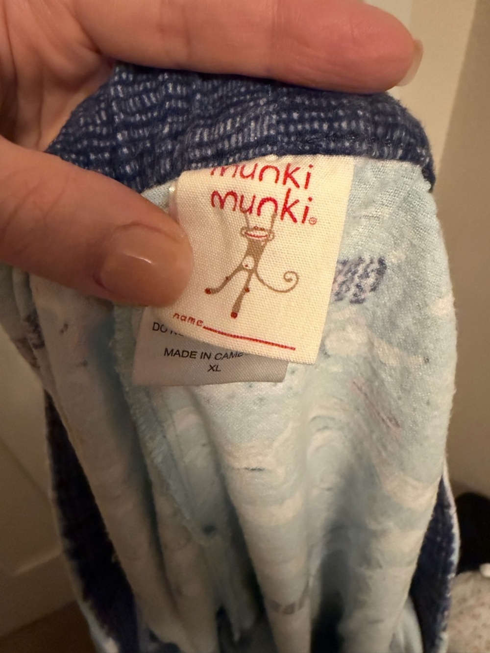 Munki Munki Womens 2 Piece Flannel Classic Pajama Set Light Blue Dog XL - Picture 2 of 10